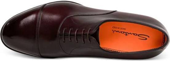 Santoni gradient-effect leather oxford shoes Red