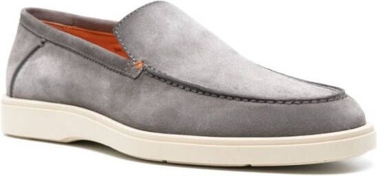 Santoni gradient-effect suede loafers Grey