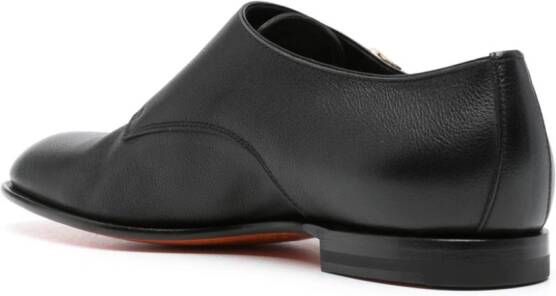Santoni grained leather loafers Black