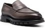 Santoni grained leather loafers Grey - Thumbnail 2