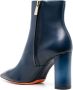 Santoni high-heel leather ankle boots Blue - Thumbnail 3