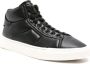 Santoni high-top leather sneakers Black - Thumbnail 2