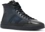 Santoni high-top leather sneakers Blue - Thumbnail 2