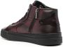 Santoni high-top leather sneakers Red - Thumbnail 3