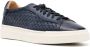 Santoni interwoven low-top leather sneakers Blue - Thumbnail 2