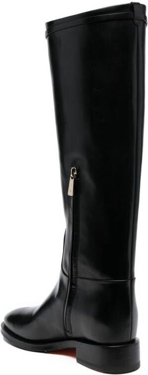 Santoni knee-length 35mm boots Black