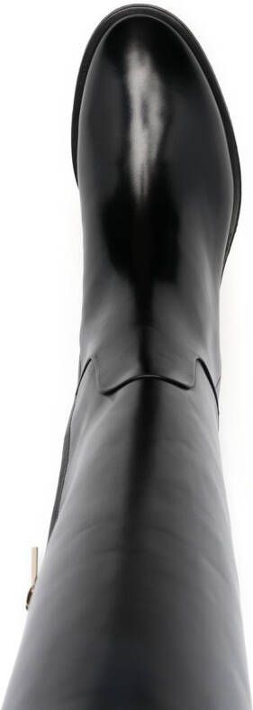 Santoni knee-length 35mm boots Black