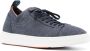 Santoni knitted panelled sneakers Blue - Thumbnail 2