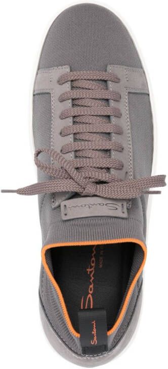Santoni knitted slip-on trainers Grey