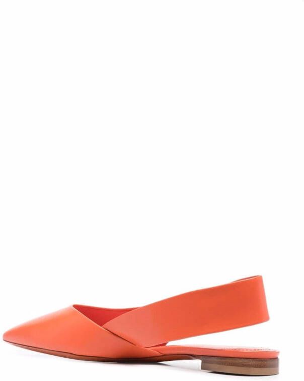 Santoni knotted slingback sandals Orange