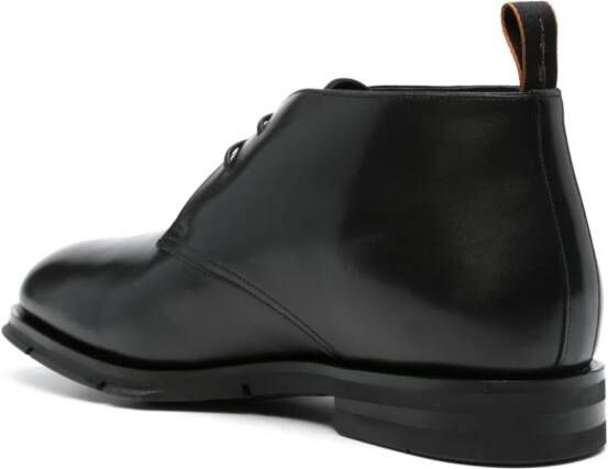Santoni Laborc leather boots Black