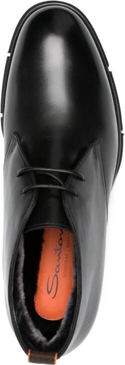 Santoni Laborc leather boots Black
