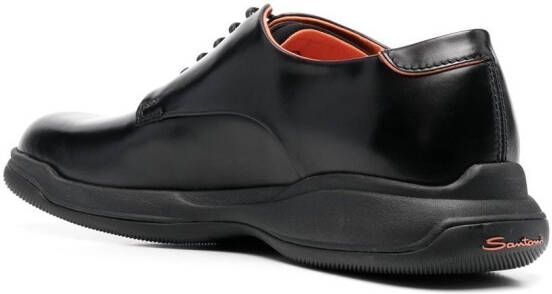 Santoni lace-up derby shoes Black