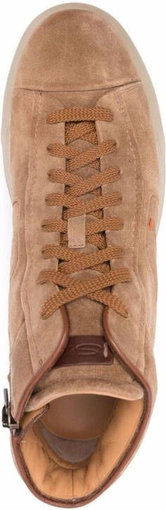 Santoni lace-up high-top sneakers Neutrals