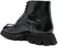 Santoni lace-up leather ankle boots Black - Thumbnail 3