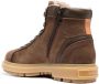 Santoni lace-up leather ankle boots Brown - Thumbnail 3