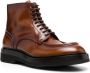 Santoni lace-up leather boots Brown - Thumbnail 2