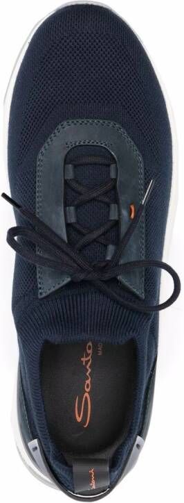 Santoni lace-up low-top sneakers Blue