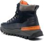 Santoni Lace-up panelled hiking boots Blue - Thumbnail 3