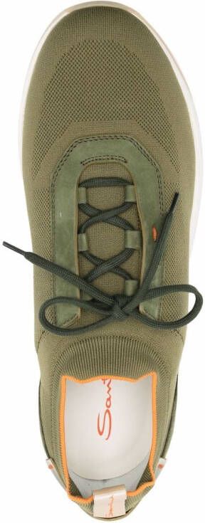 Santoni lace up sneakers Green