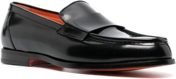 Santoni Laife leather loafers Black