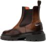 Santoni leather ankle brogue boots Brown - Thumbnail 3