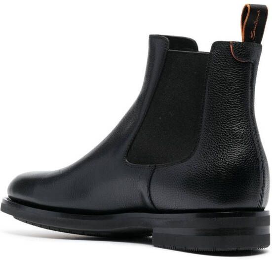 Santoni leather Chelsea boots Black