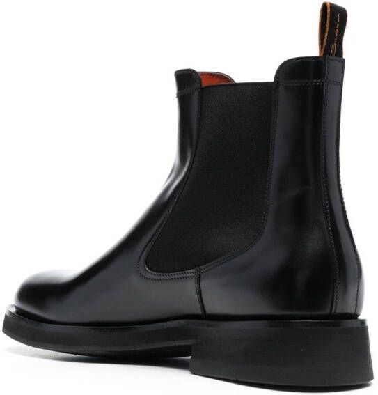 Santoni leather Chelsea boots Black