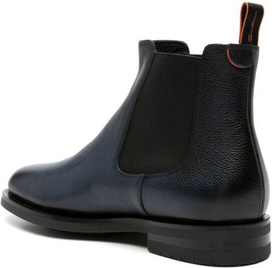 Santoni leather chelsea boots Blue