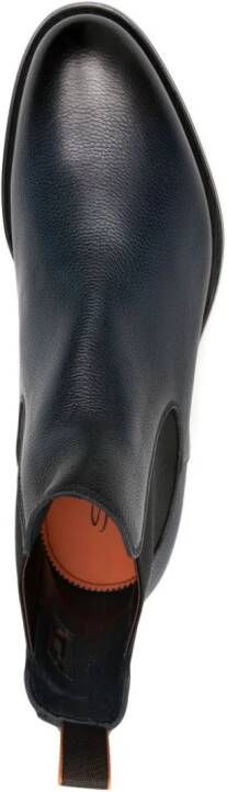Santoni leather chelsea boots Blue