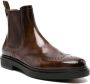 Santoni leather chelsea boots Brown - Thumbnail 2