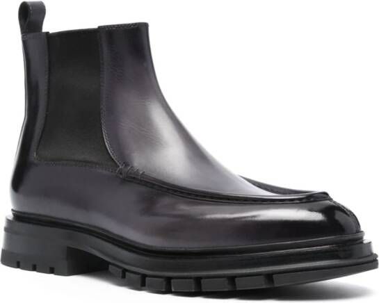 Santoni leather Chelsea boots Grey