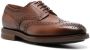 Santoni leather Derby brogue shoes Brown - Thumbnail 2