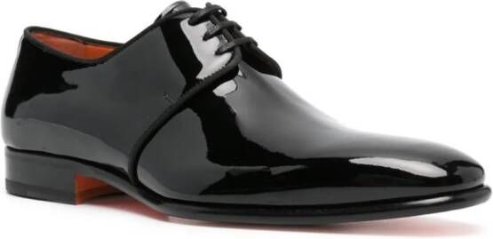 Santoni leather derby shoes Black