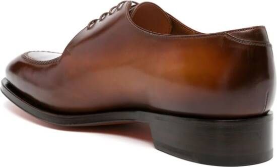 Santoni leather derby shoes Brown