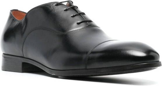 Santoni leather oxford shoes Black