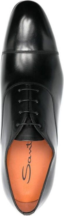 Santoni leather oxford shoes Black
