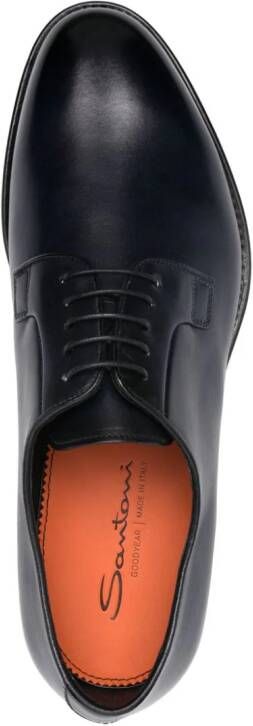 Santoni leather Oxford shoes Blue