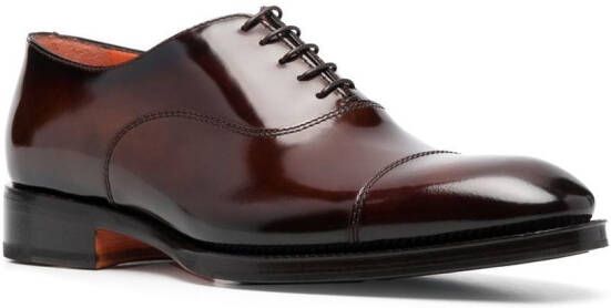 Santoni leather oxford shoes Brown