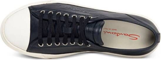 Santoni logo-embossed platform sneakers Black