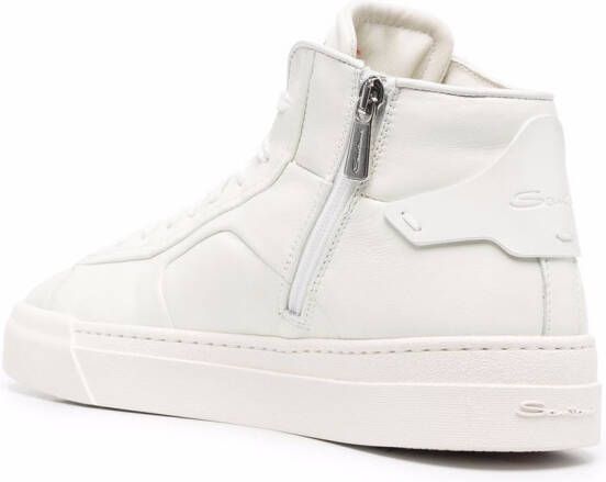 Santoni logo high-top sneakers White
