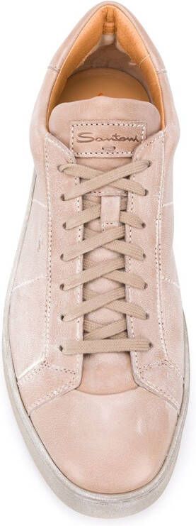 Santoni low lace-up sneakers Neutrals