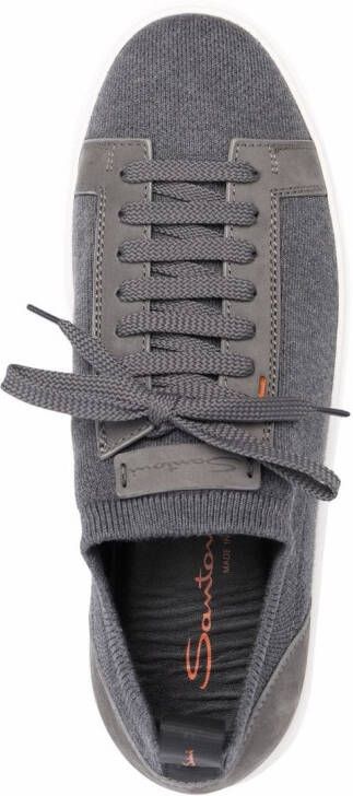 Santoni low-top lace-up sneakers Grey