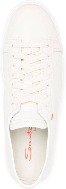 Santoni low-top leather sneakers White