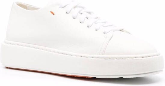 Santoni low-top leather sneakers White