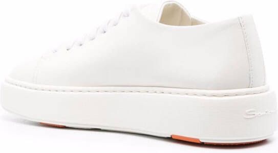 Santoni low-top leather sneakers White