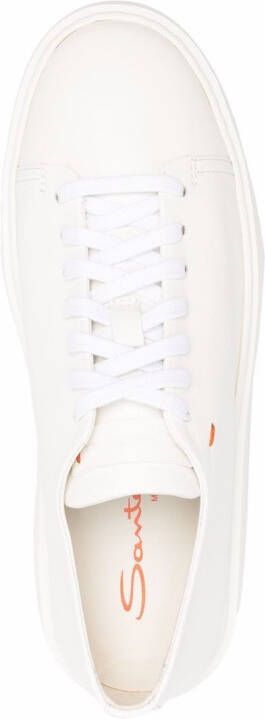 Santoni low-top leather sneakers White