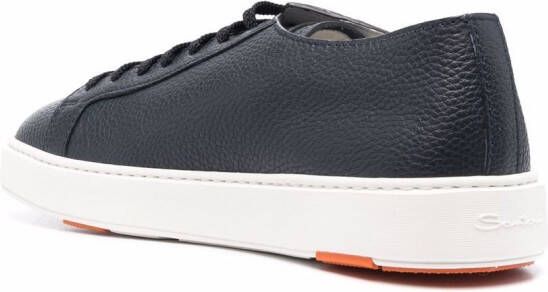 Santoni low-top leather sneakers Blue