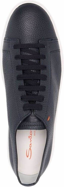 Santoni low-top leather sneakers Blue