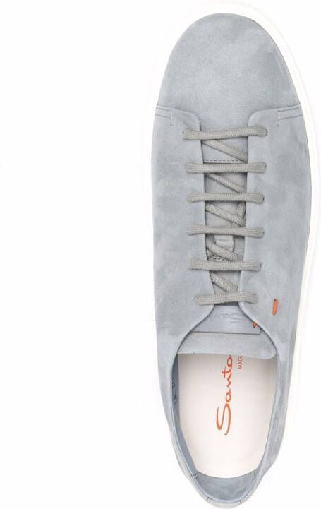 Santoni low-top suede sneakers Grey
